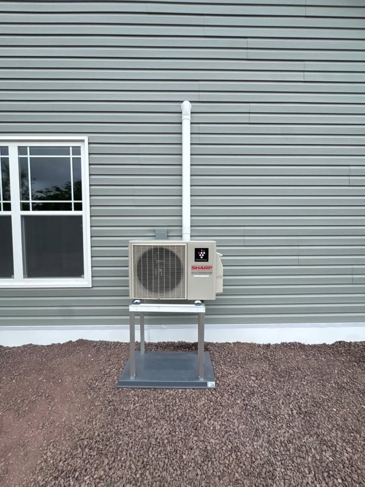 A cold-climate heat pump sized to a Nova Scotia home by Rocky's Mechanical